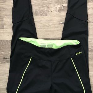 Women’s leggings size medium black and green